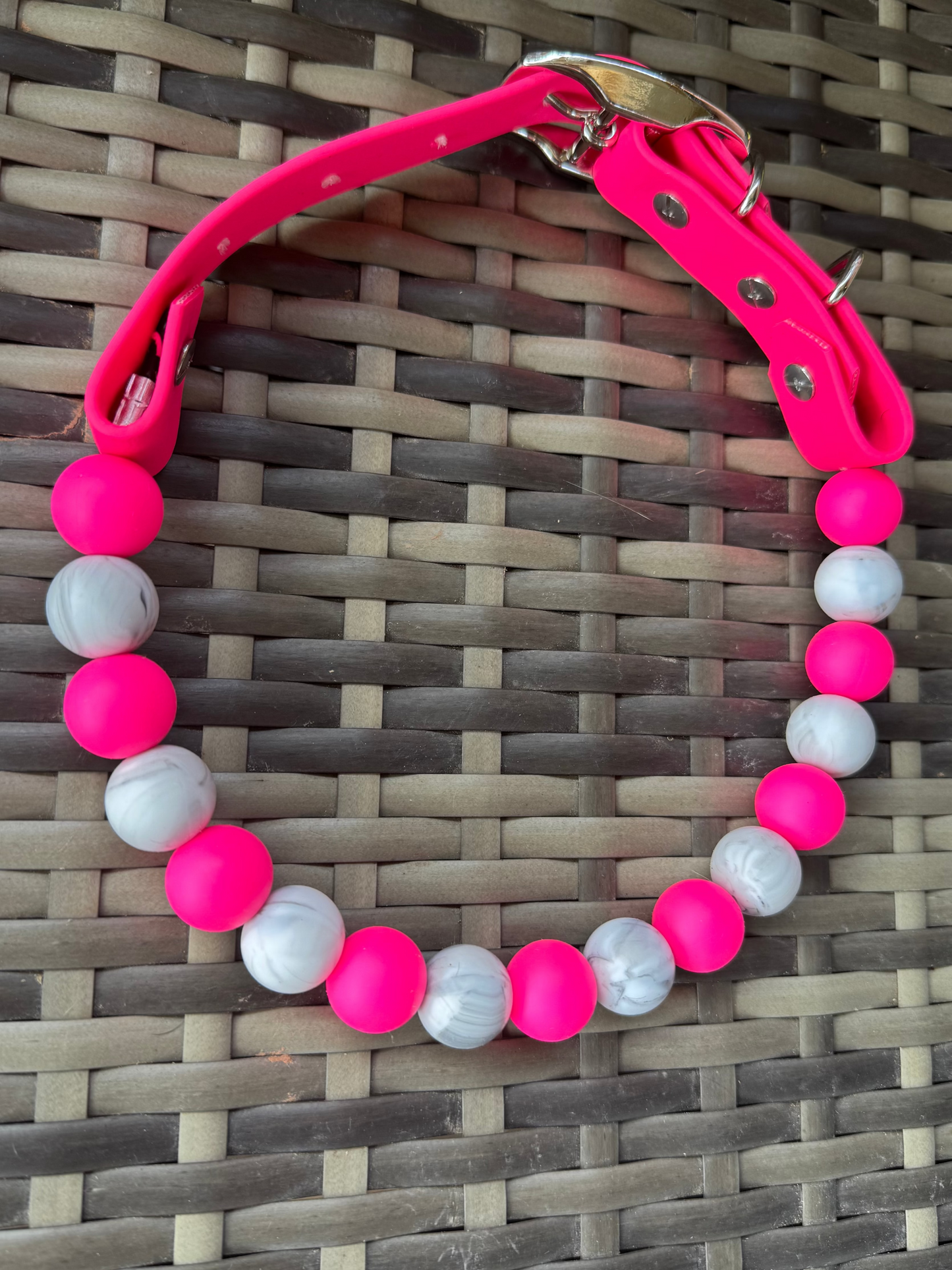 Buckle Two Toned with Marble White